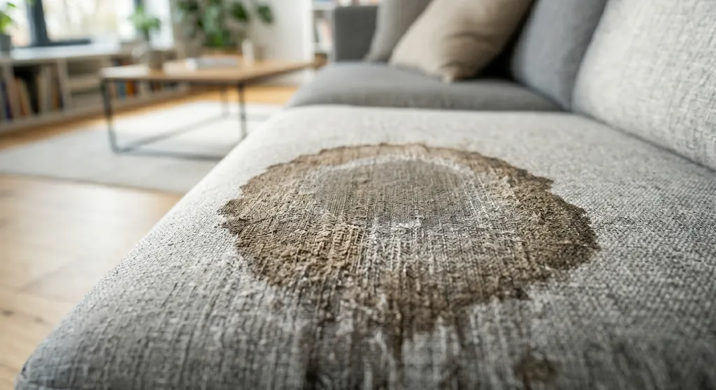 Sofa de Tela con Gran Mancha